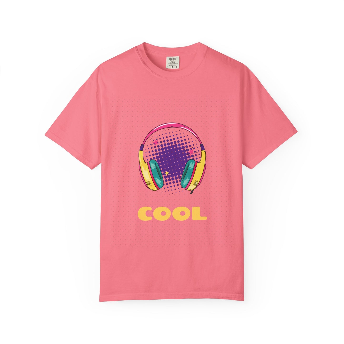 Cool Vibes Unisex Garment-Dyed T-Shirt with Headphones Graphic