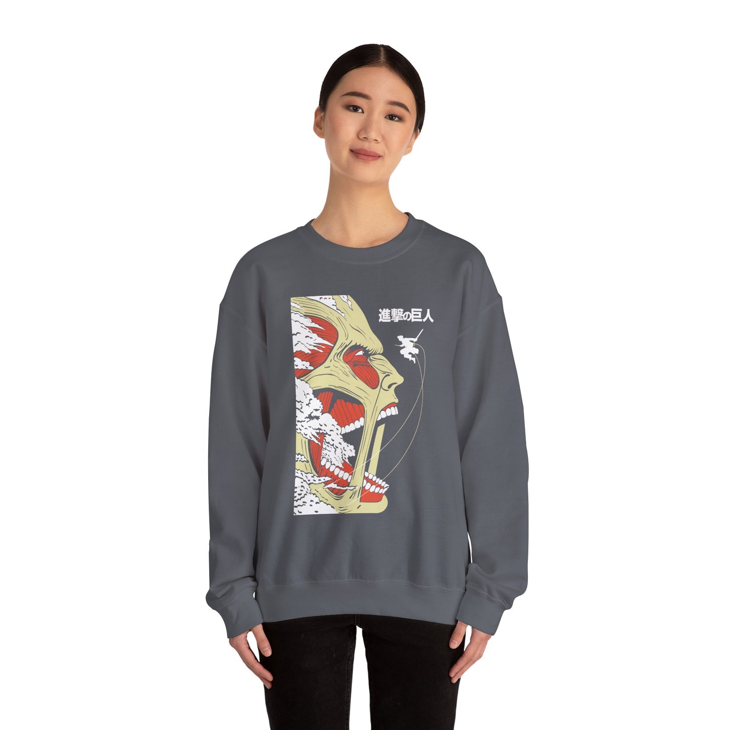 Unisex Heavy Sweatshirt Artistic Unique Face Design