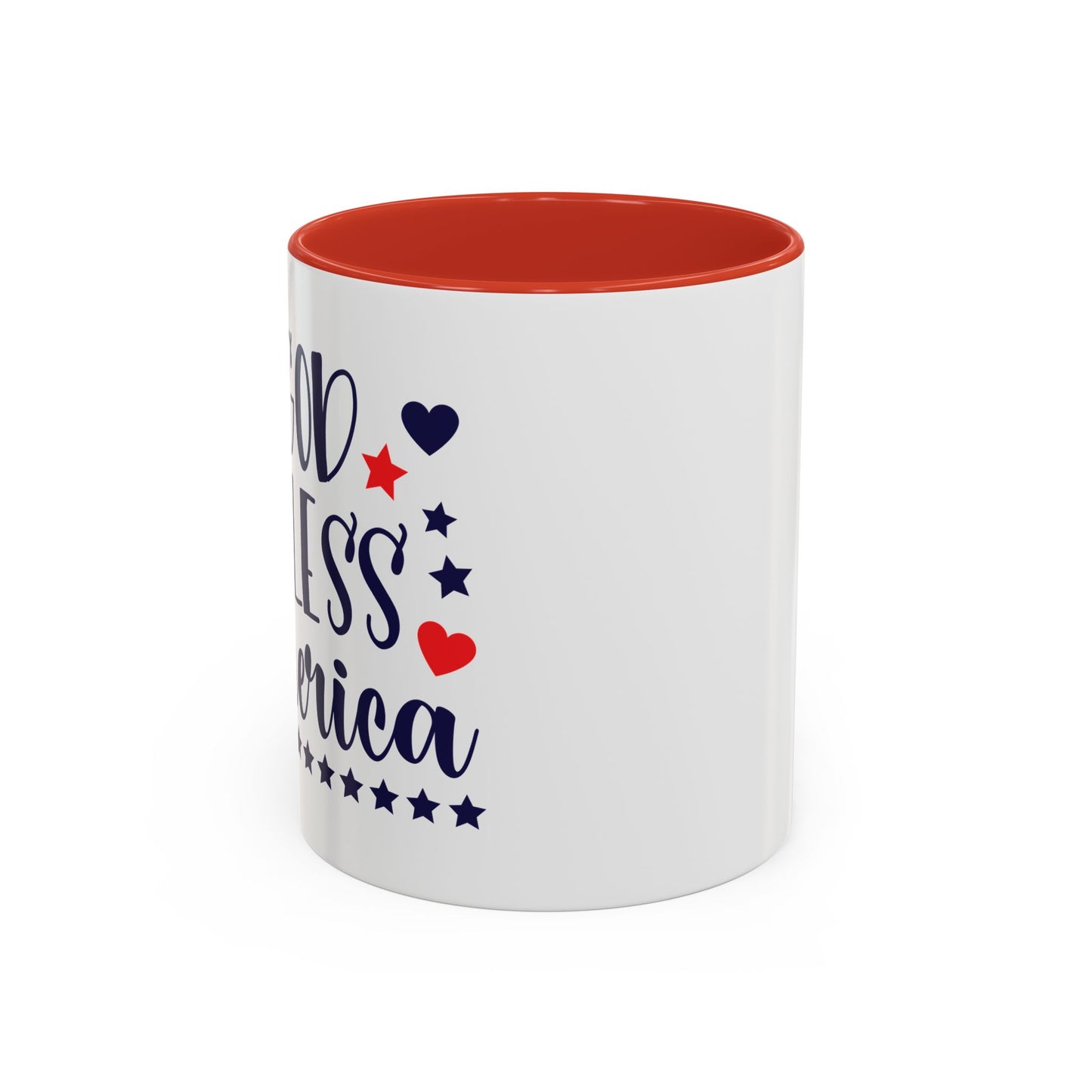 Patriotic Accent Coffee Mug - 'God Bless America'