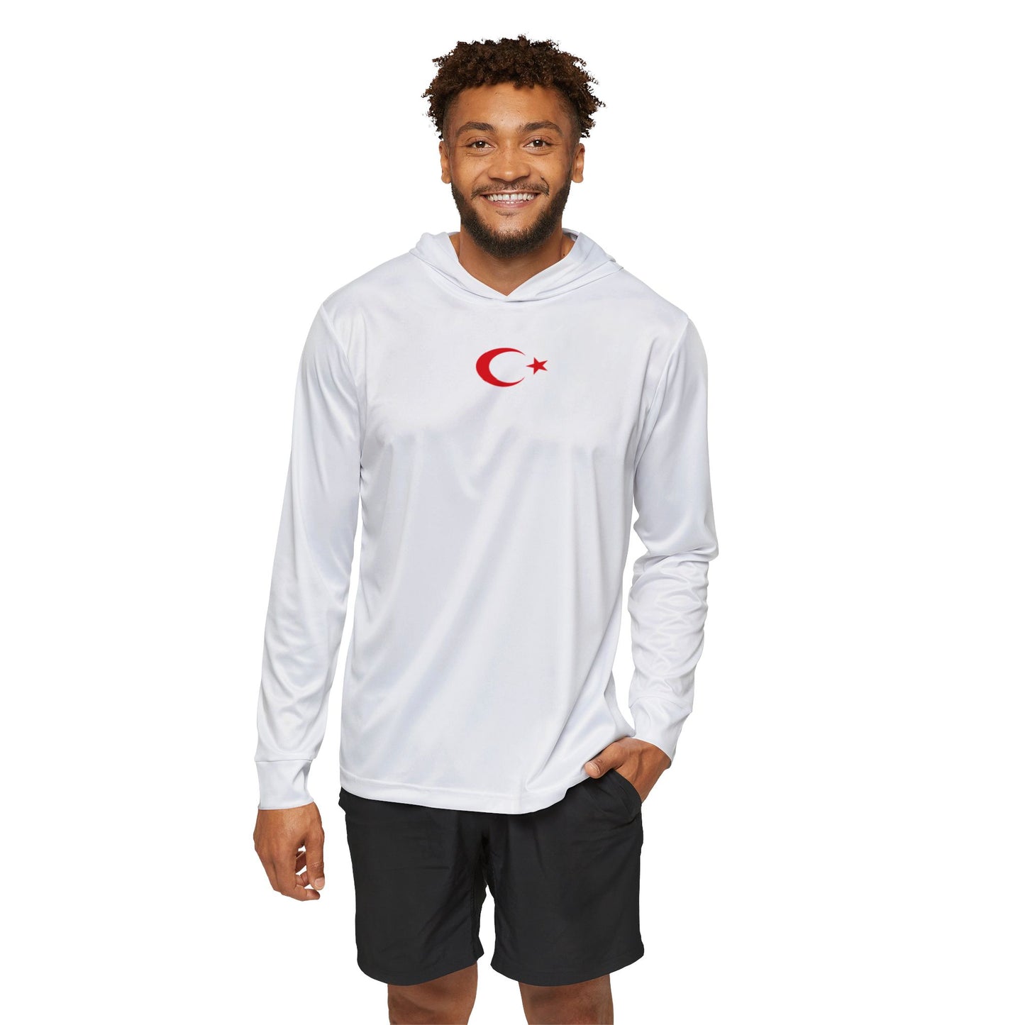 Men's Sports Warmup Hoodie with Turkey Flag - Ideal for Team Spirit