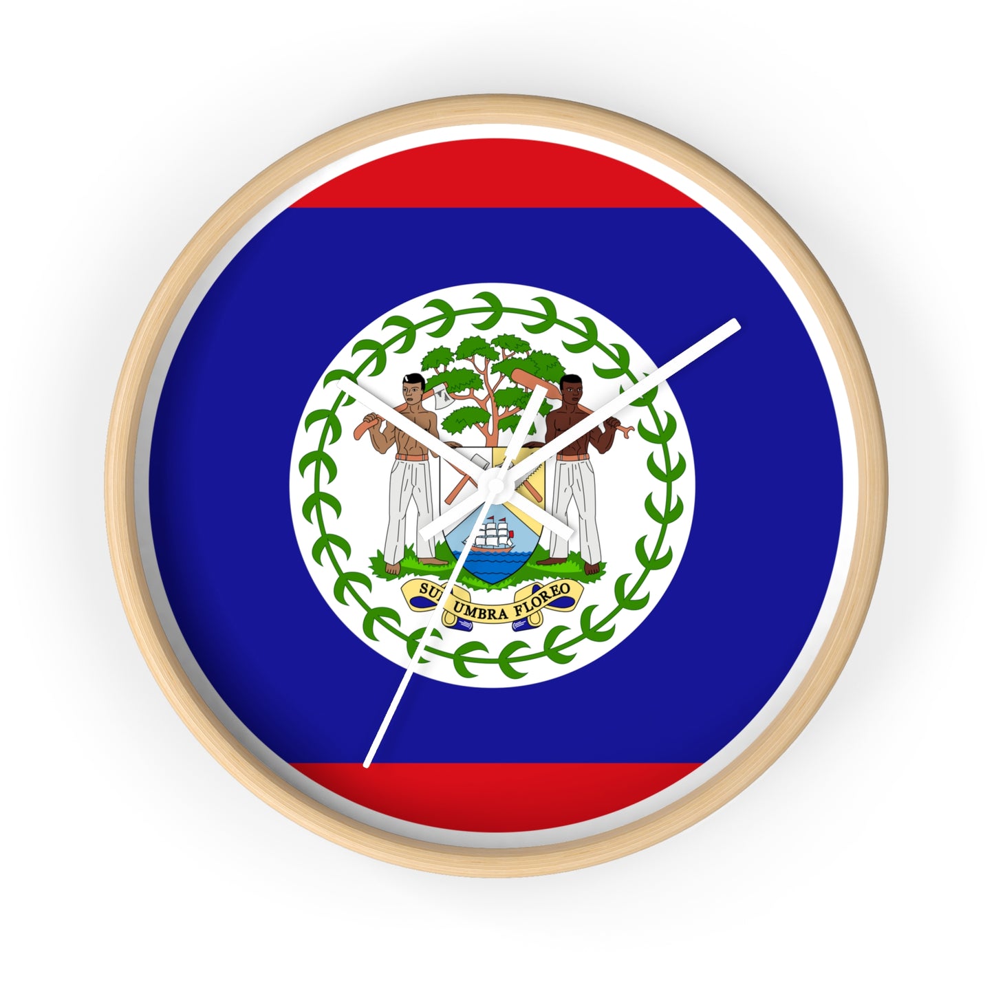 Belize Flag Wall Clock - Unique Home Decor for Belizean Pride