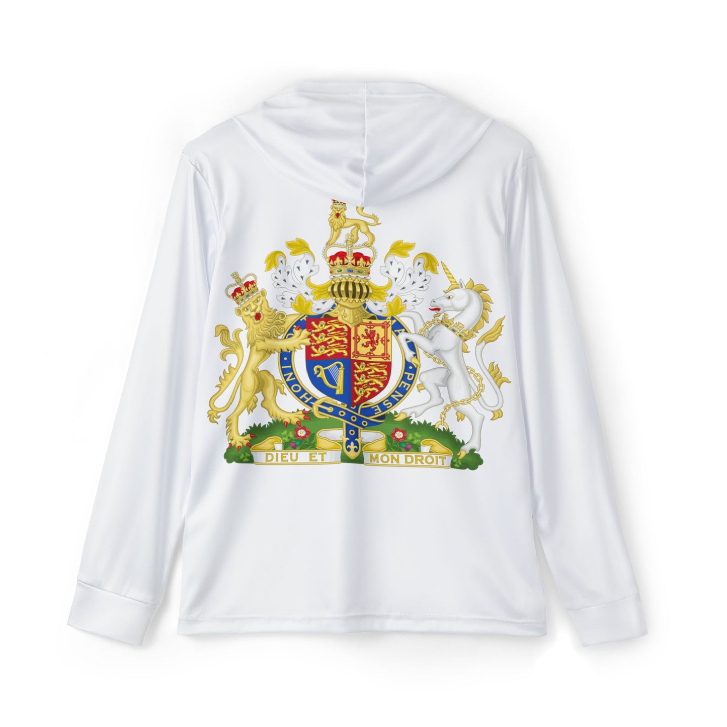 Men's Sports Warmup Hoodie with British Crest - Active Wear for Athletes