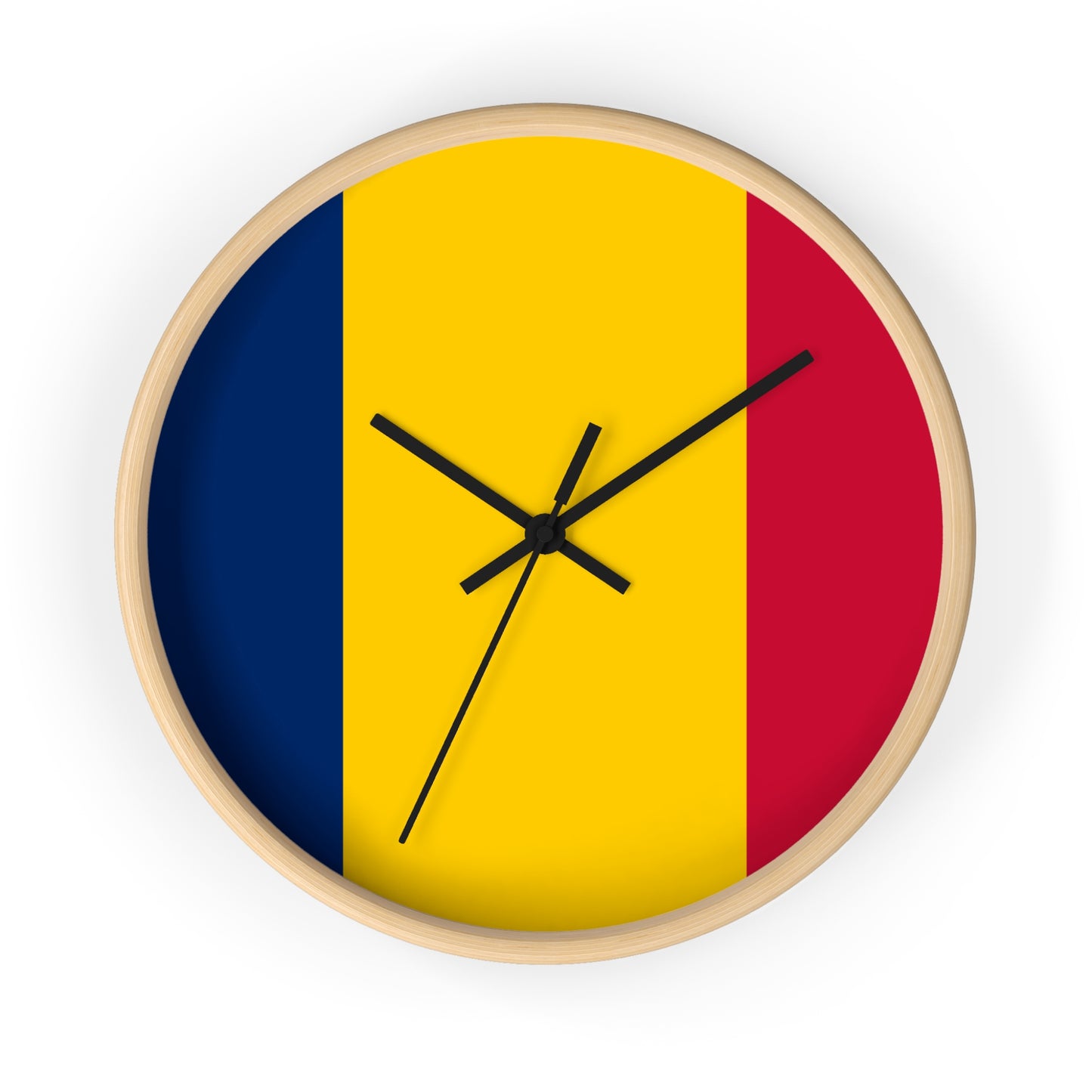 Romanians' Pride Wall Clock - Bold Yellow, Blue, Red Design