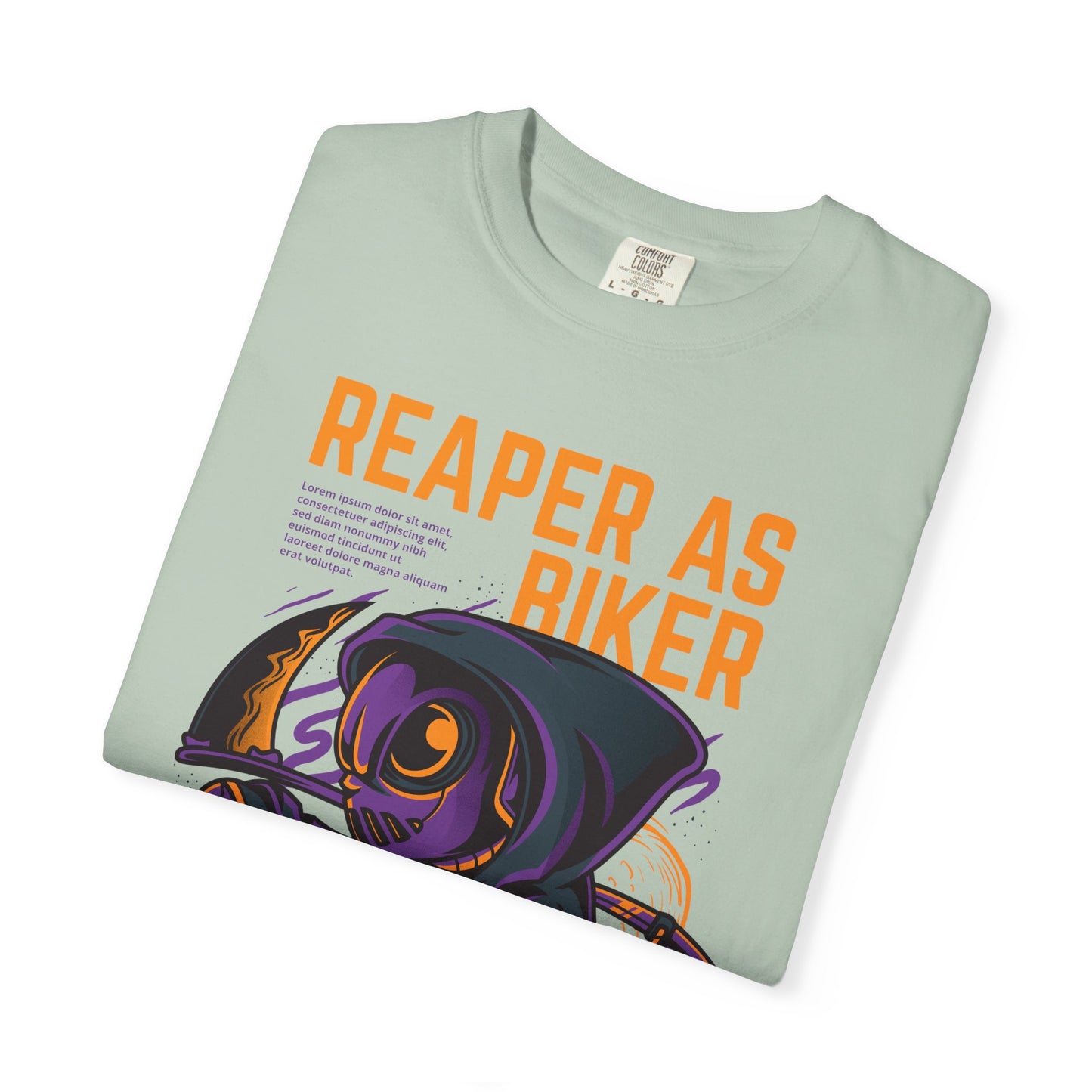 Reaper as Biker Men T-Shirt - Cool Graphic Tee for Bikers and Goth Enthusiasts