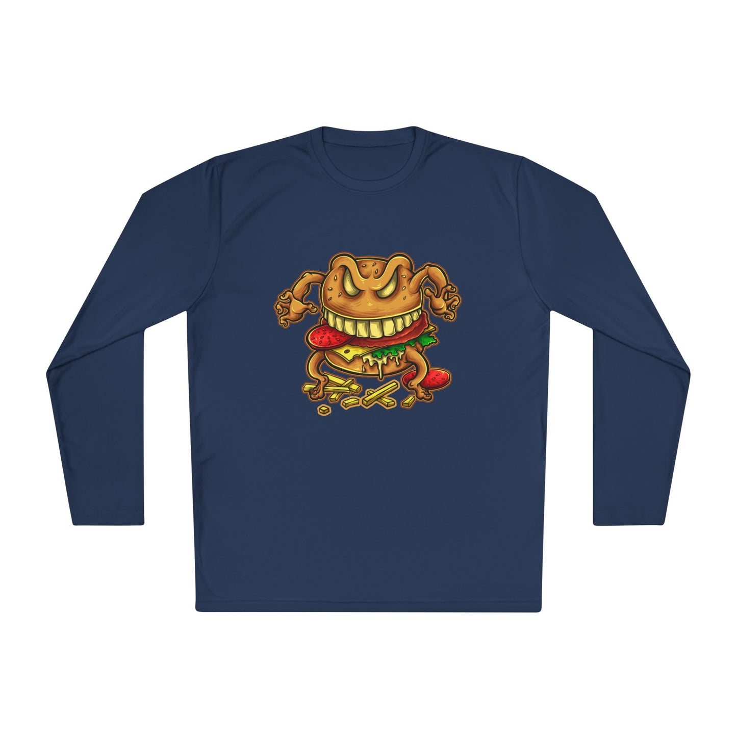 Men's Funny Burger Frog Long Sleeve Tee