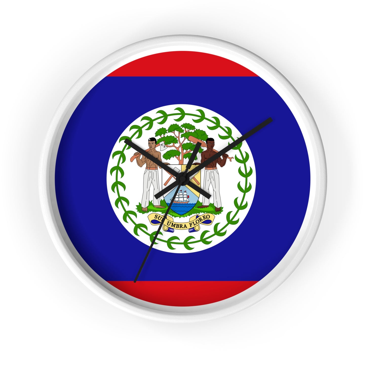 Belize Flag Wall Clock - Unique Home Decor for Belizean Pride