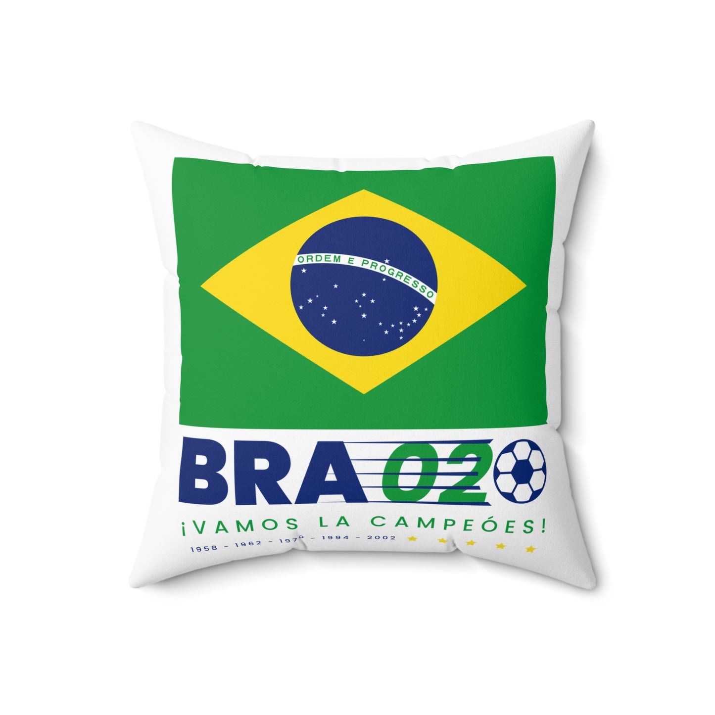 Brazilian Soccer Pillow Celebrate the Champions