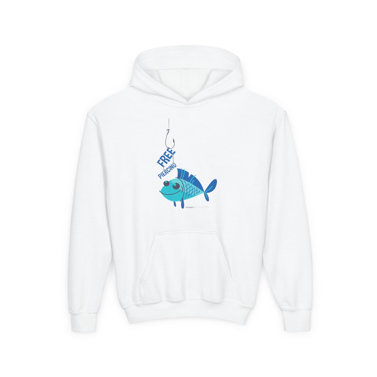 Fun & Playful Youth Hoodie for Boys - Fishing Hook 'Free Me'