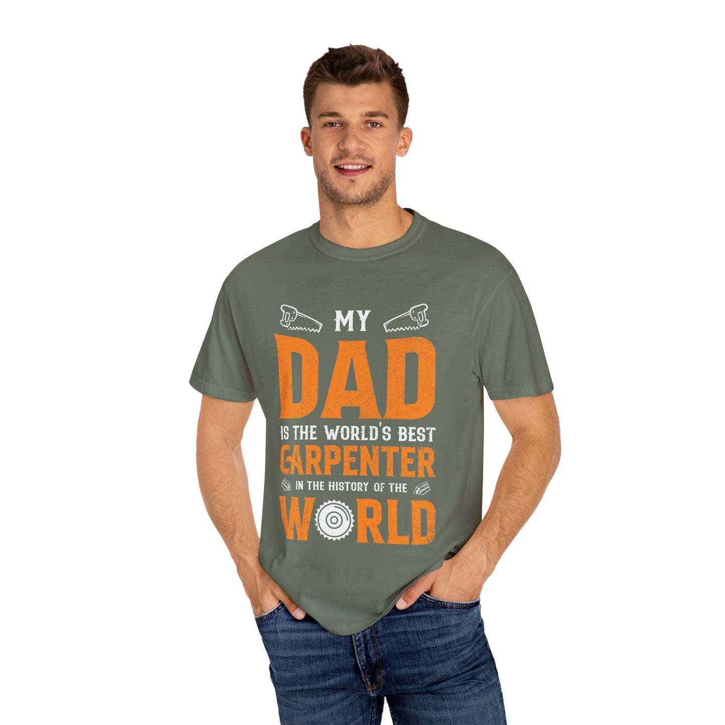 Men's T-shirt World's Best Carpenter Dad Tee for Father's Day