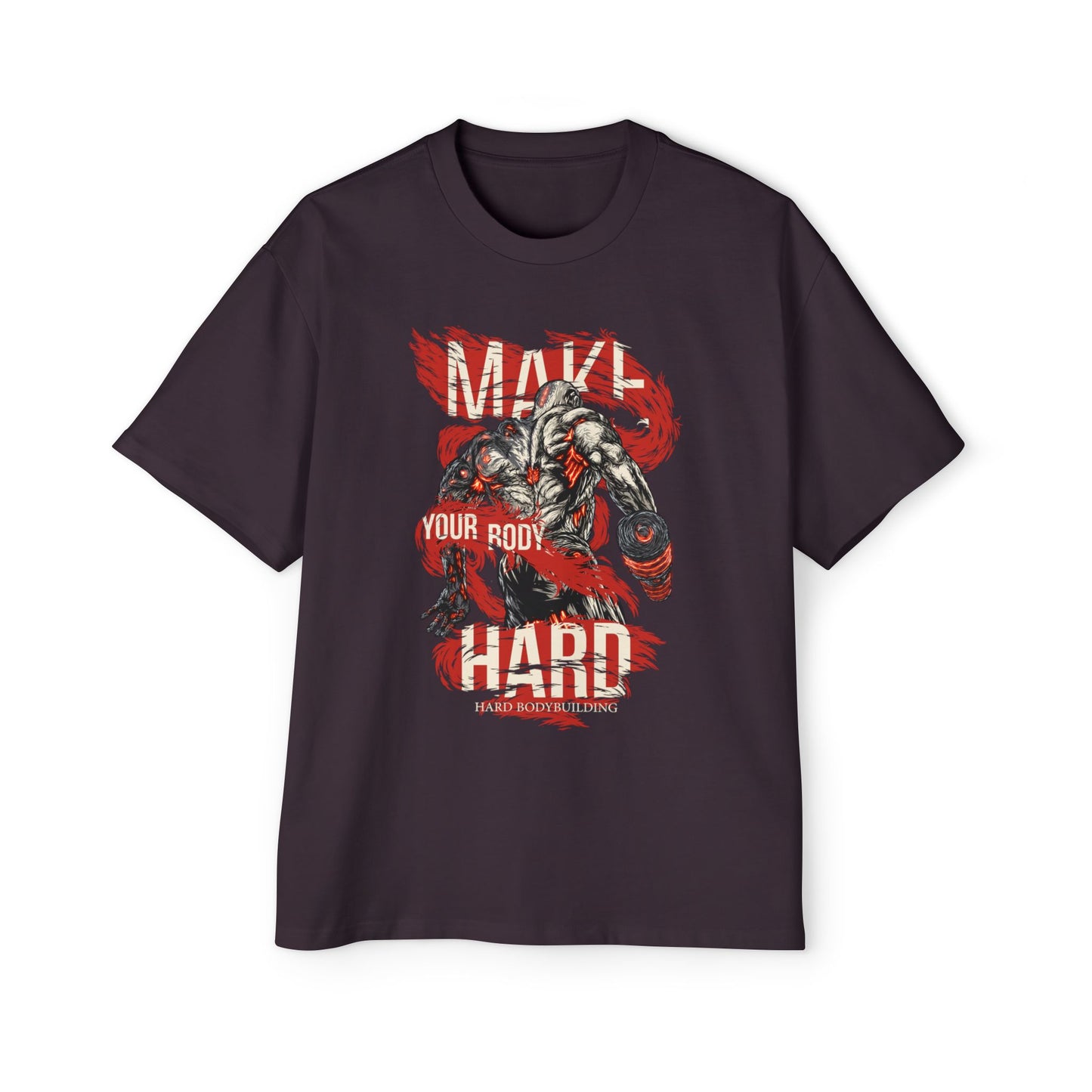 Men's Heavy Oversized Tee Make Your Body Hard
