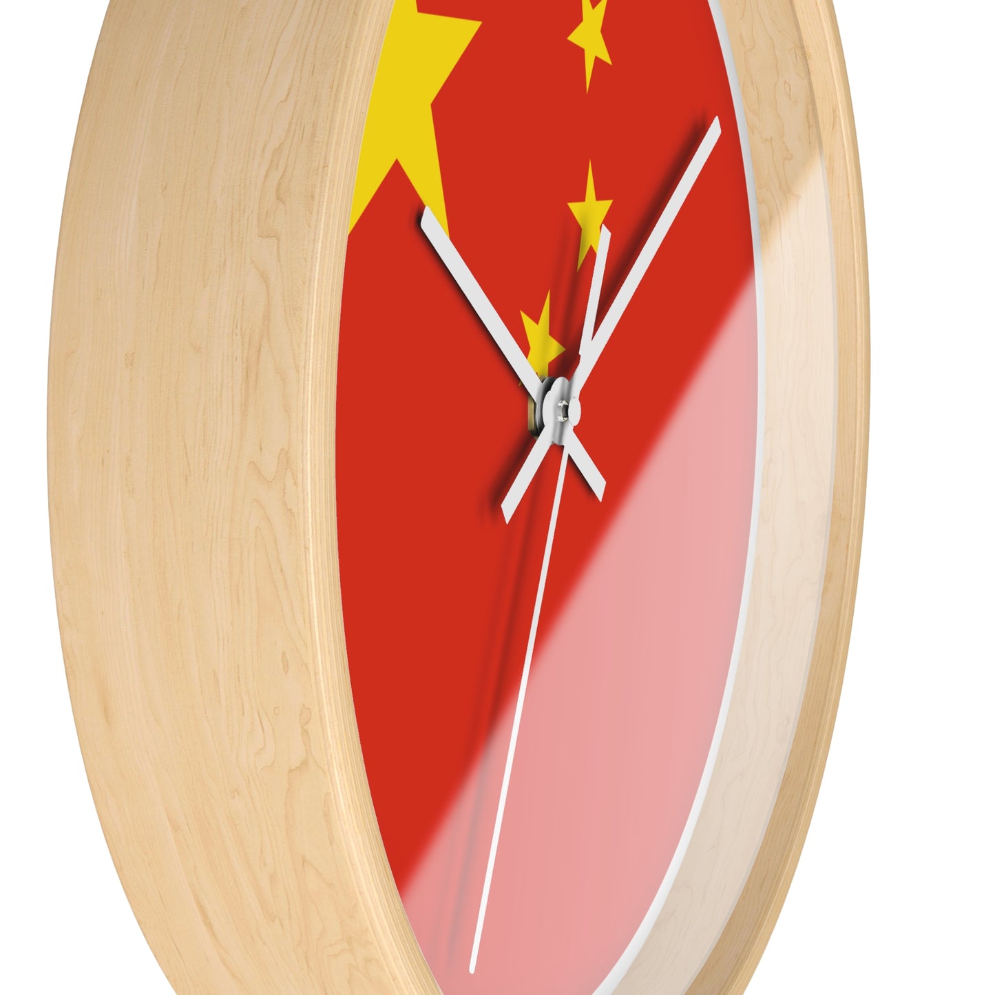 Chinese Flag Wall Clock - Vibrant Red & Yellow Home Decor