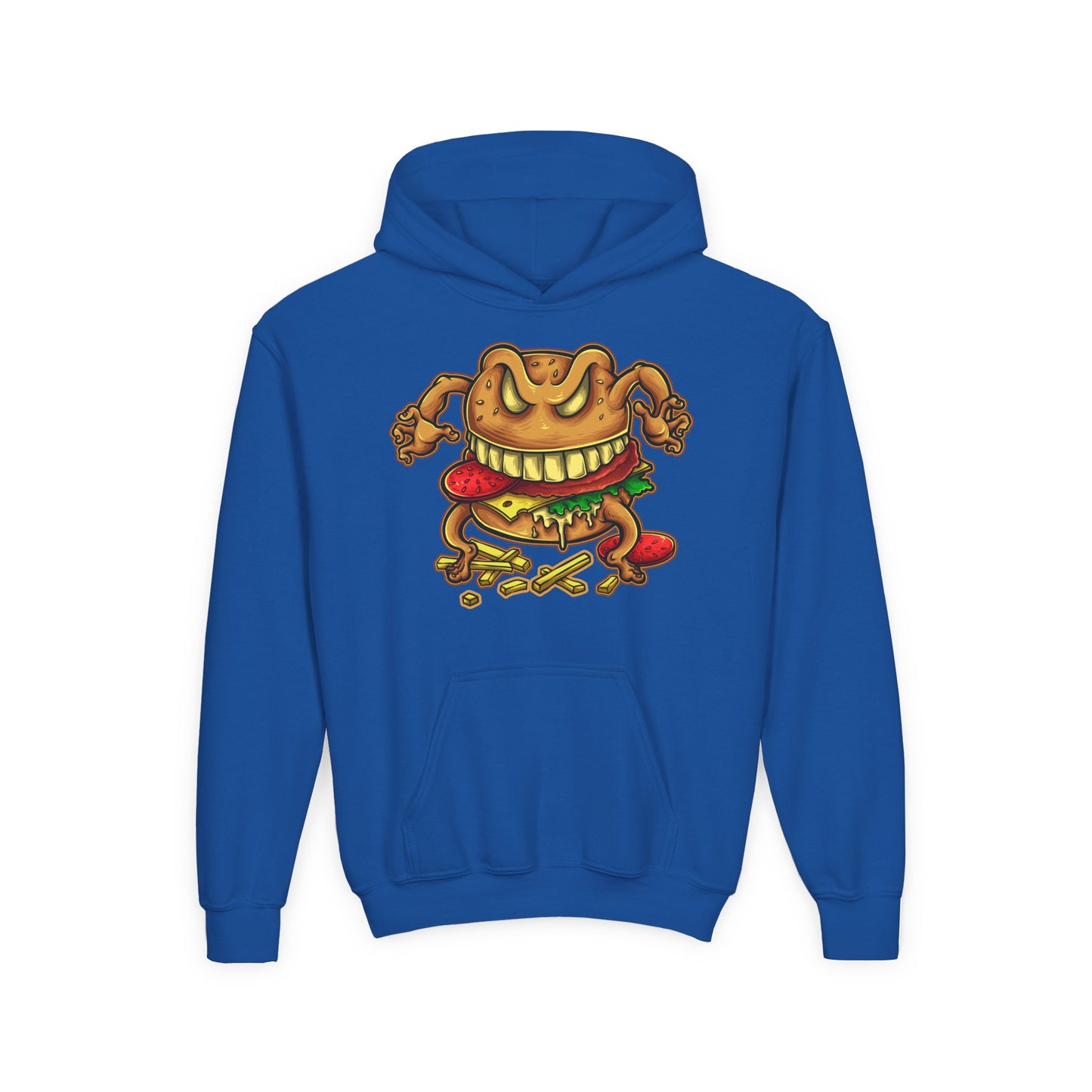 Funny Frog Burger Youth Hoodie