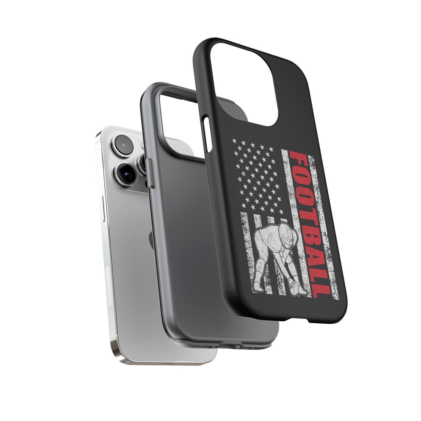 Football American Flag Phone Case - Tough Cases for Fans