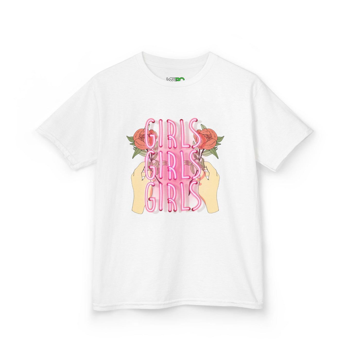 Girls Floral Graphic Tee for Kids – Fun & Stylish Cotton T-Shirt