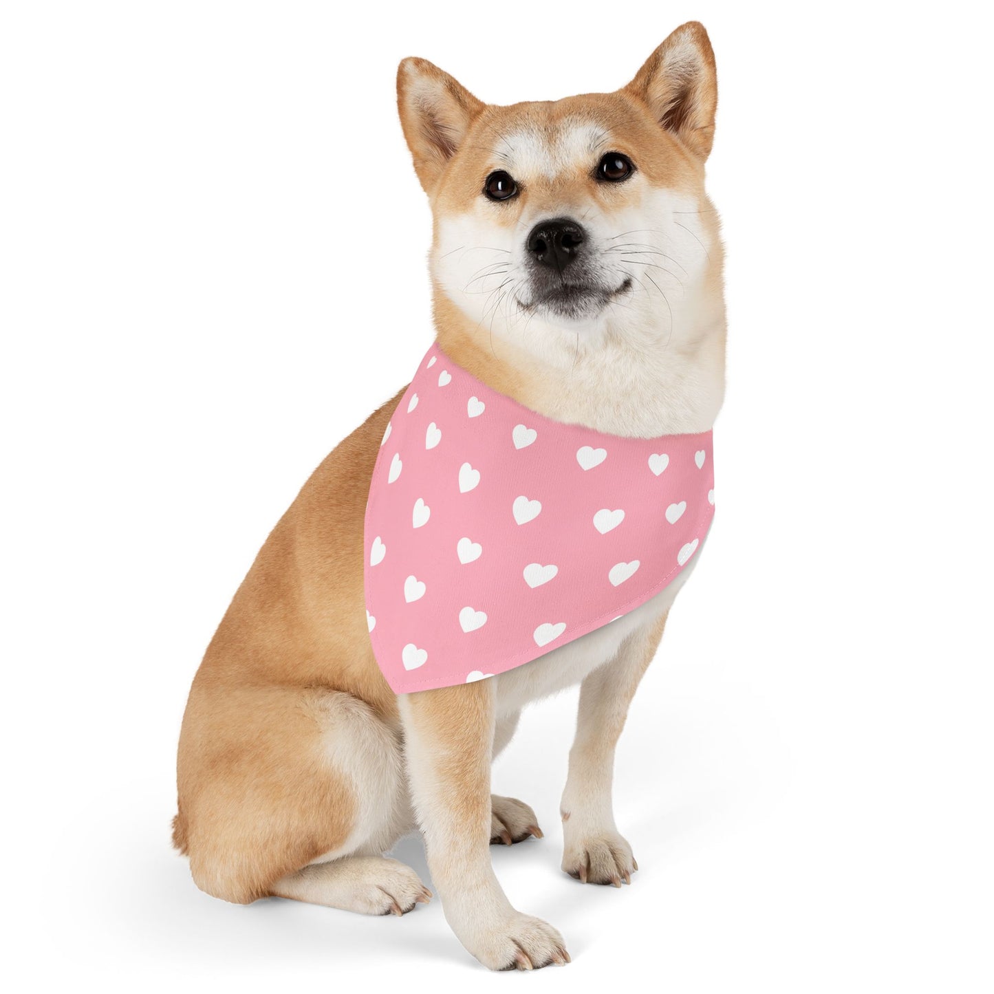 Love Heart Pattern Pet Bandana Collar for Dogs