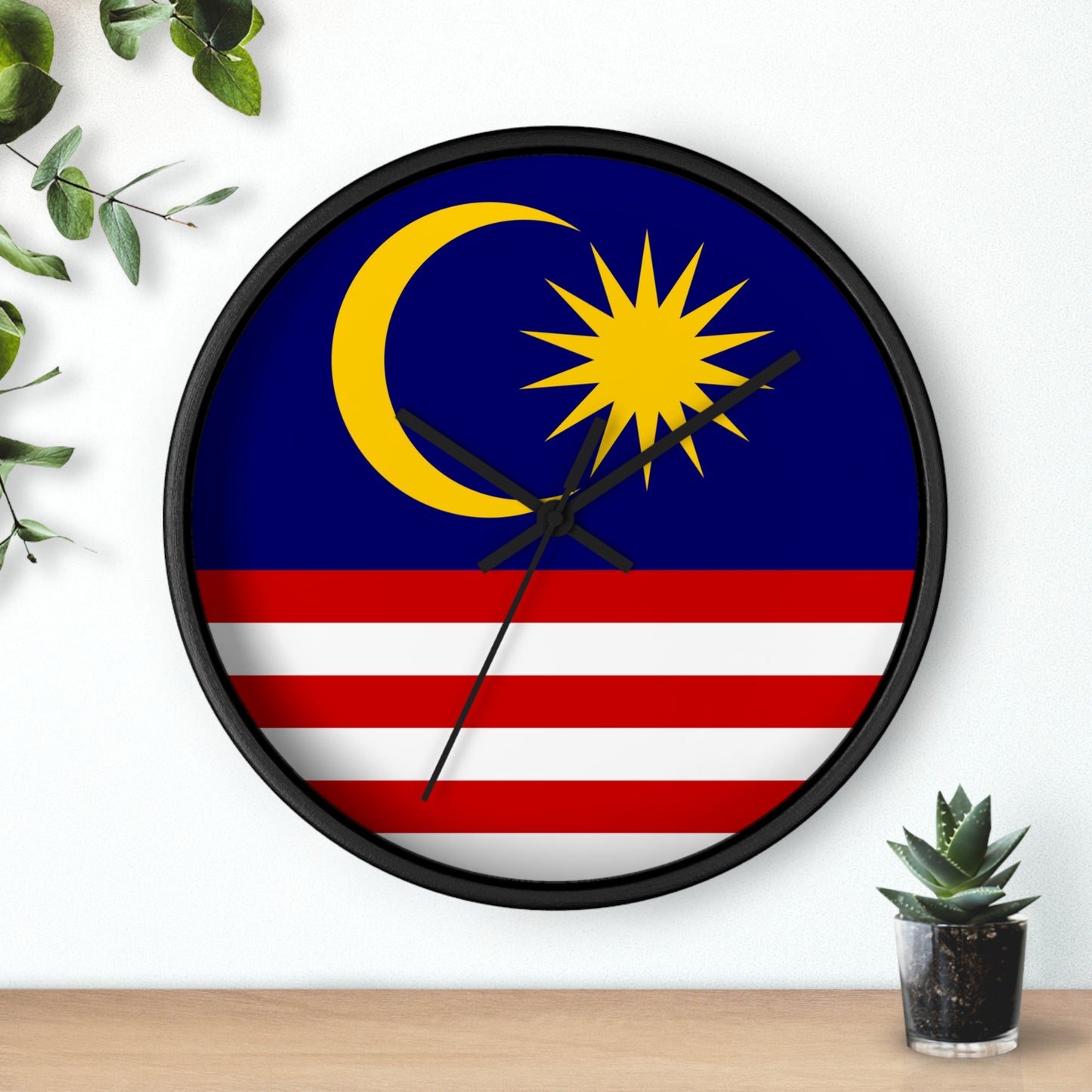 Malaysian Flag Wall Clock – Unique Home Decor for National Celebrations