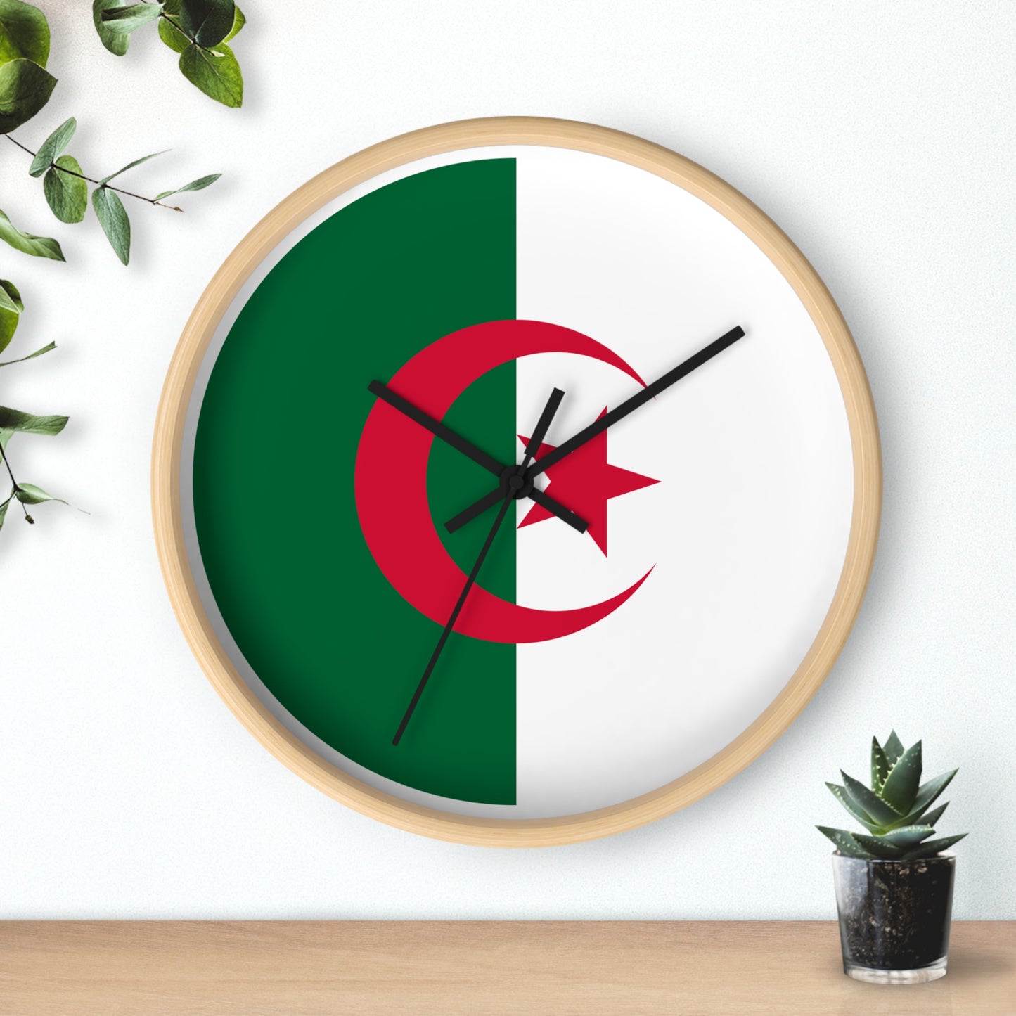 Algerian Flag Wall Clock - Stylish Home Decor for National Pride