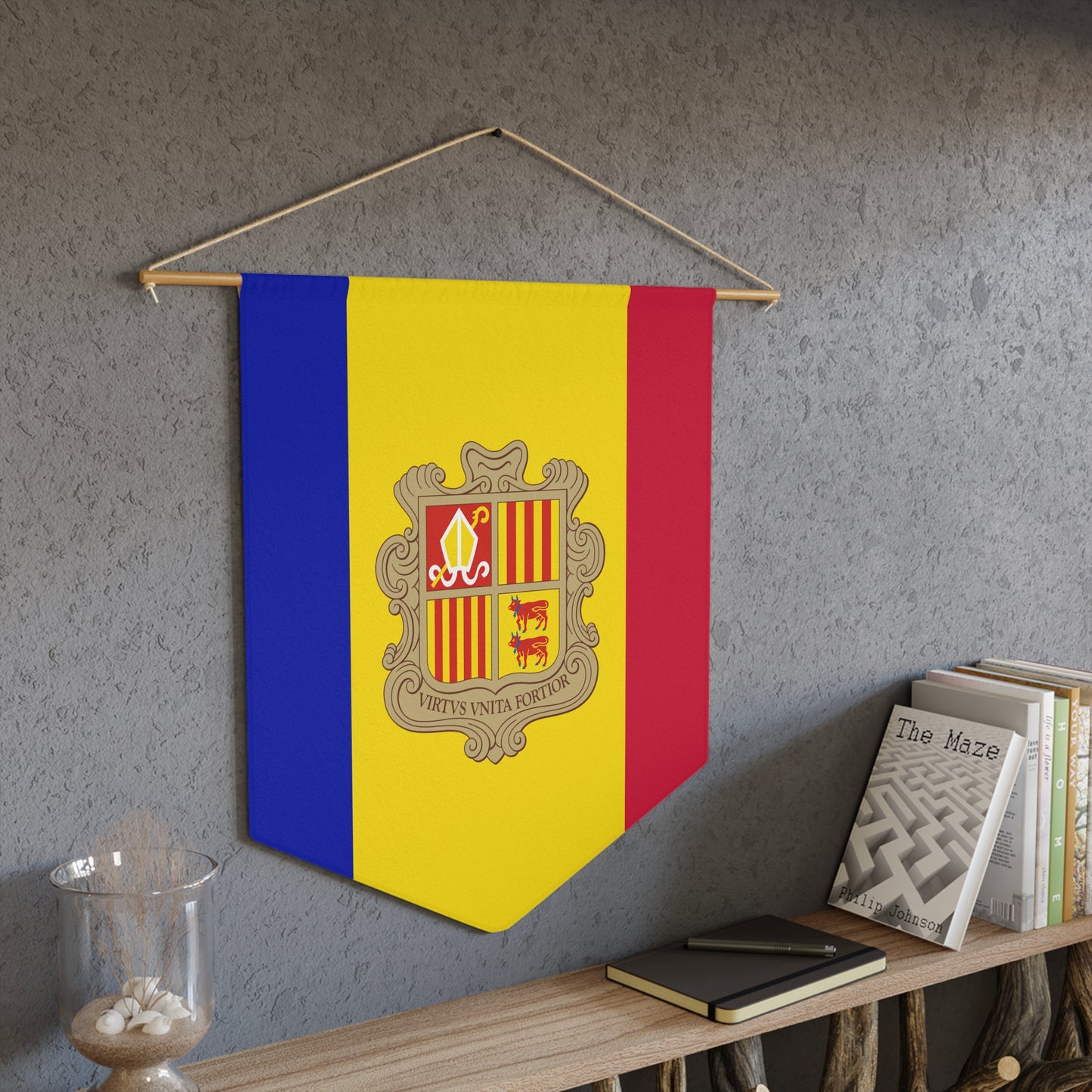 Andorran Shield Pennant - Vibrant Home Decor