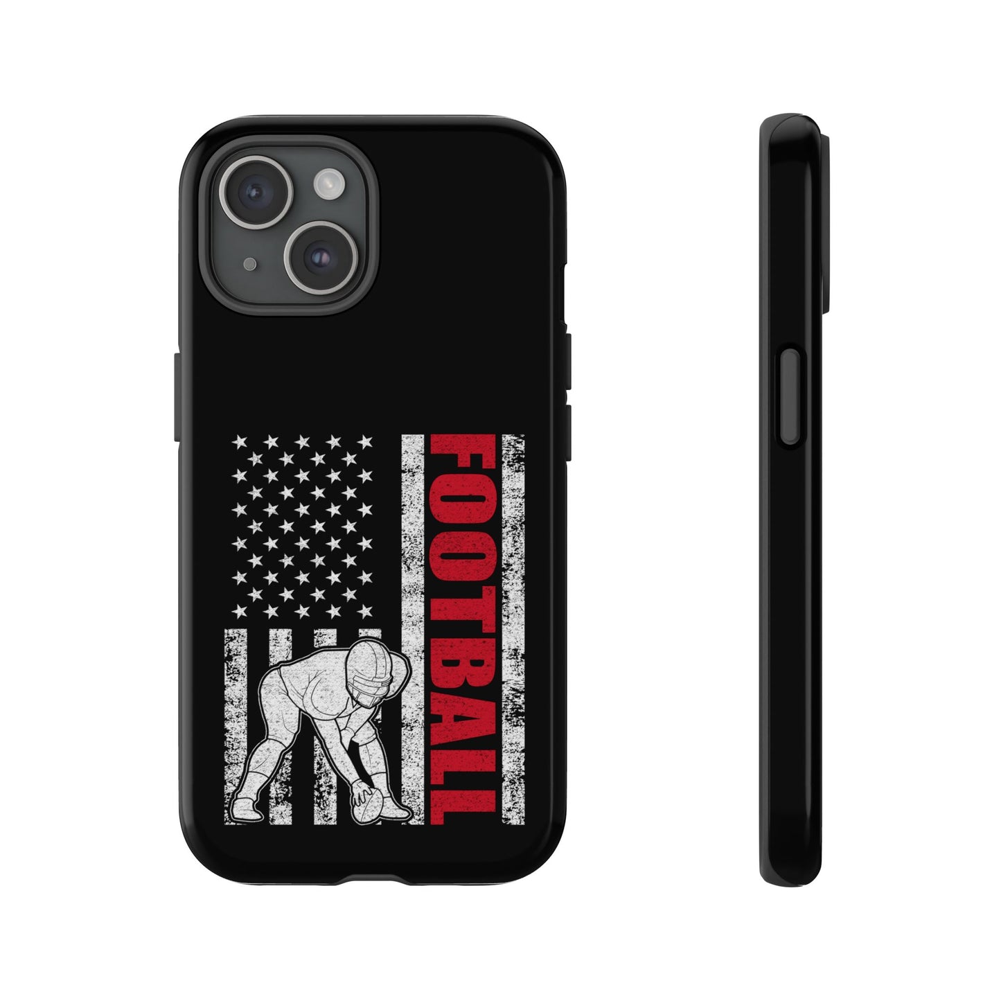 Football American Flag Phone Case - Tough Cases for Fans