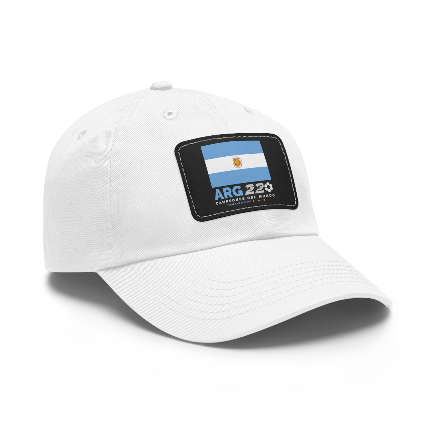 ARGENTINA Football 2022 Leather Patch Dad Hat Stylish Cap for Sports Fans