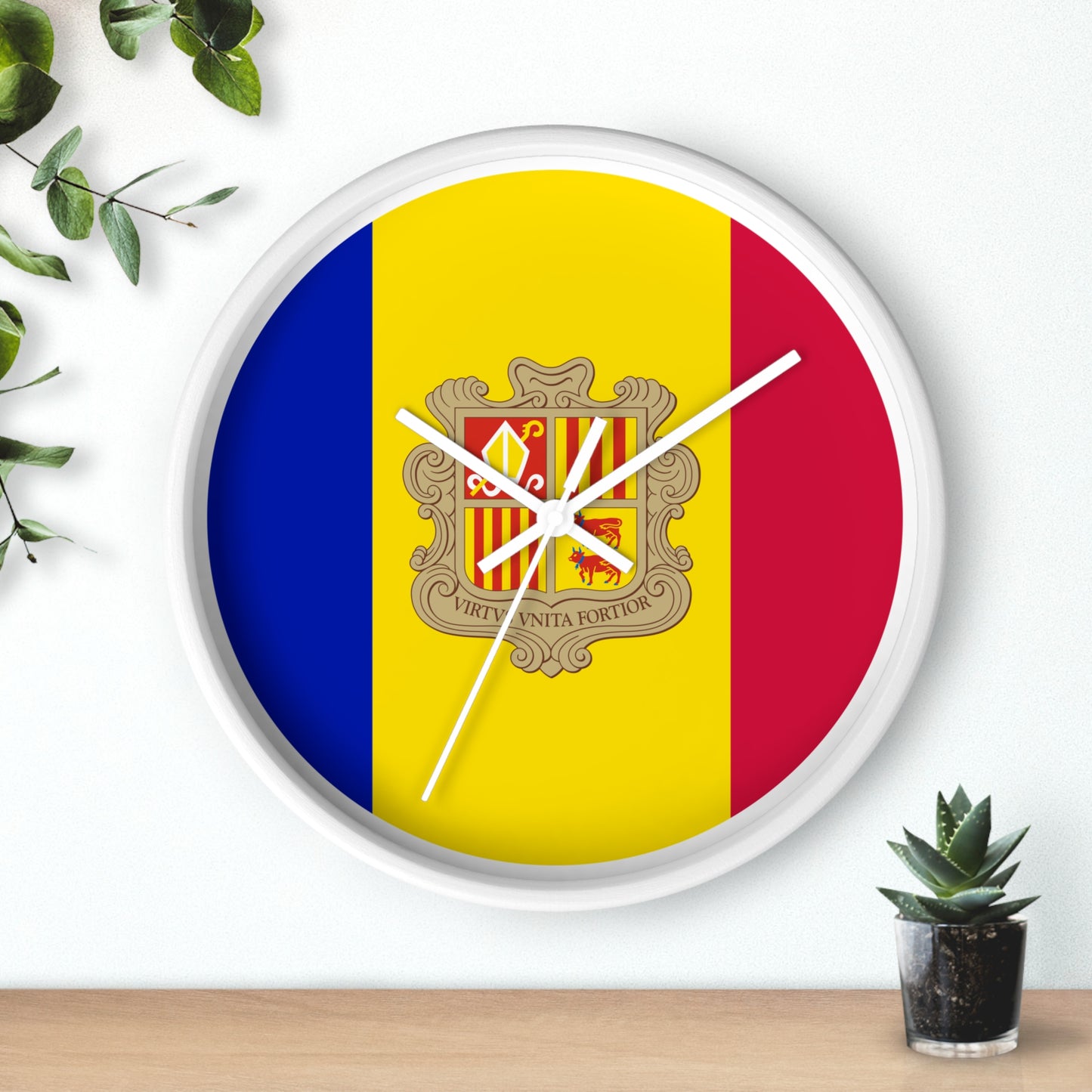 Andorra Flag Wall Clock - Vibrant Home Decor for National Pride & Celebrations