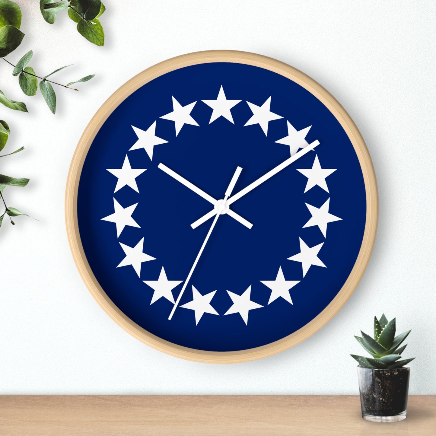 Nautical Stars Wall Clock - Modern Home Decor, Perfect for Gifts.
