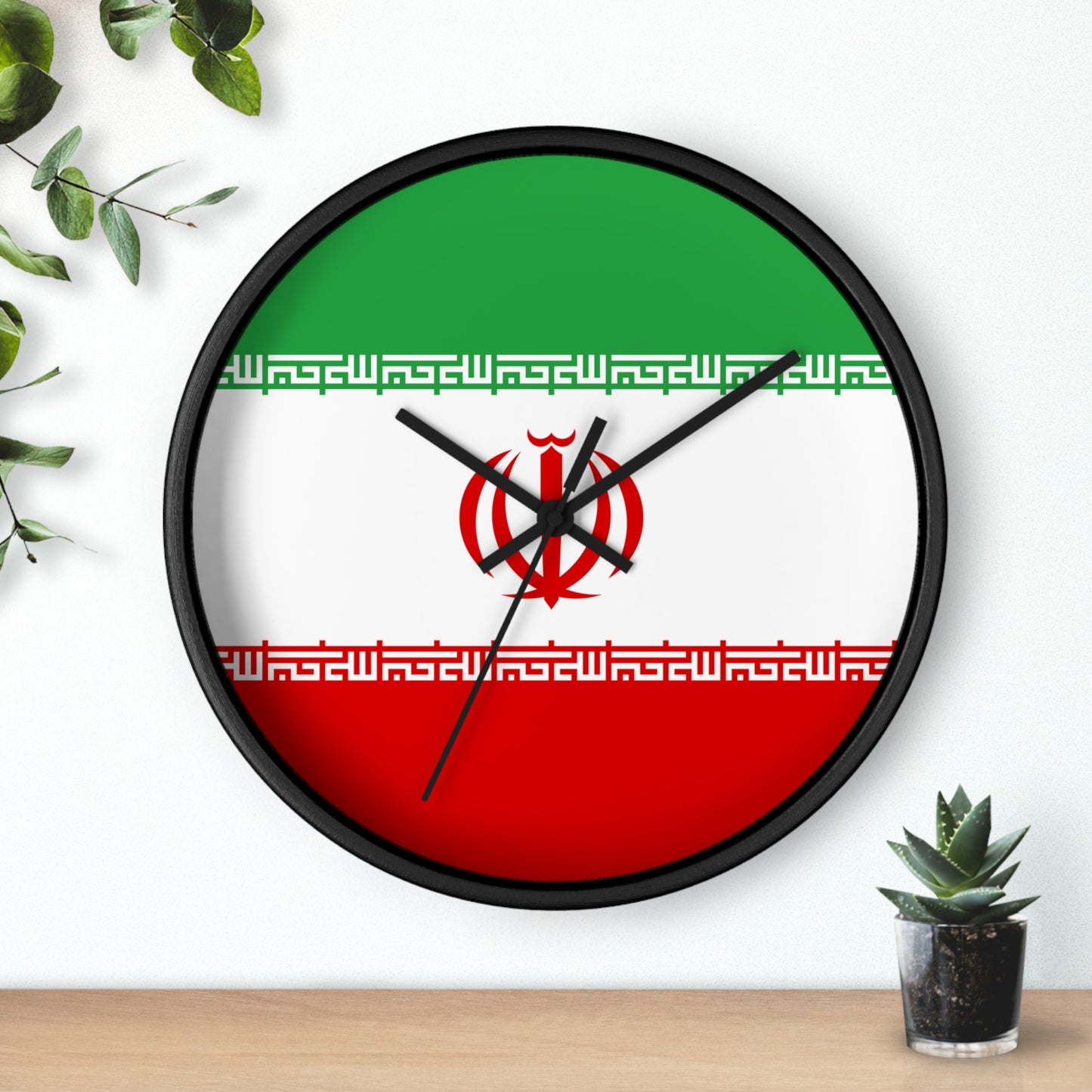 Patriotic Iran Wall Clock - Stylish Home Decor for National Pride