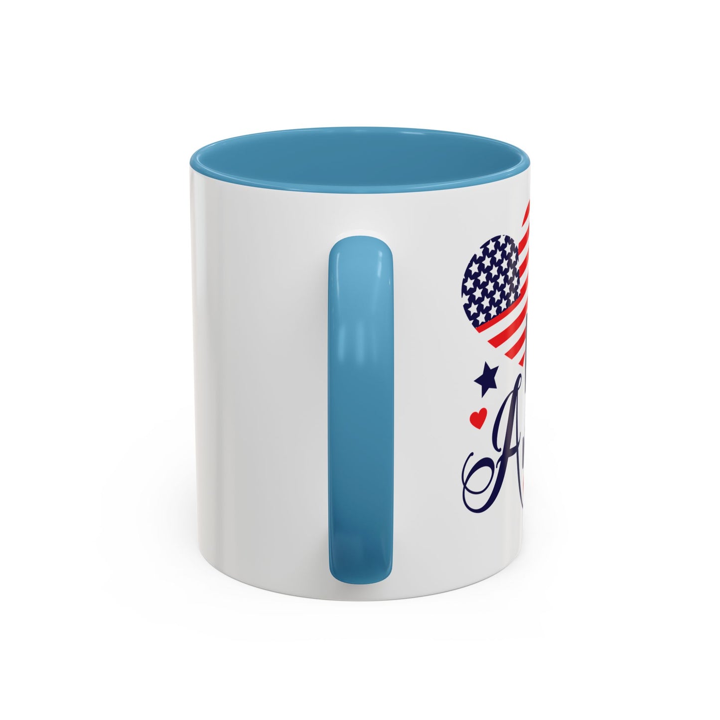 Patriotic Accent Coffee Mug - 'God Bless America'