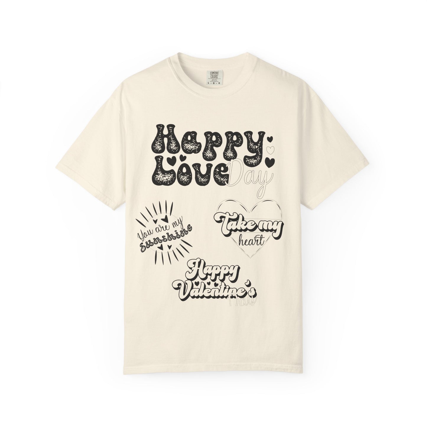 Women Graphic T-Shirt Happy Love Day for Valentine's Day