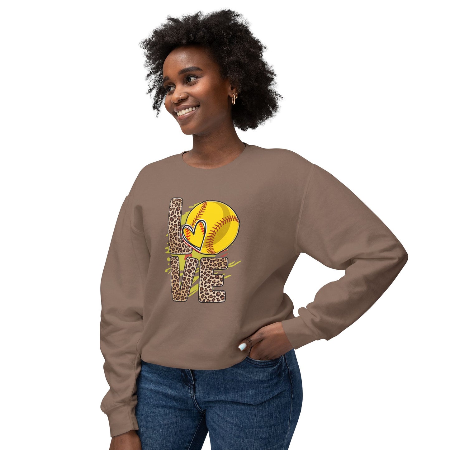 Women's Crewneck Sweatshirt - Sporty & Stylish for Love Softball
