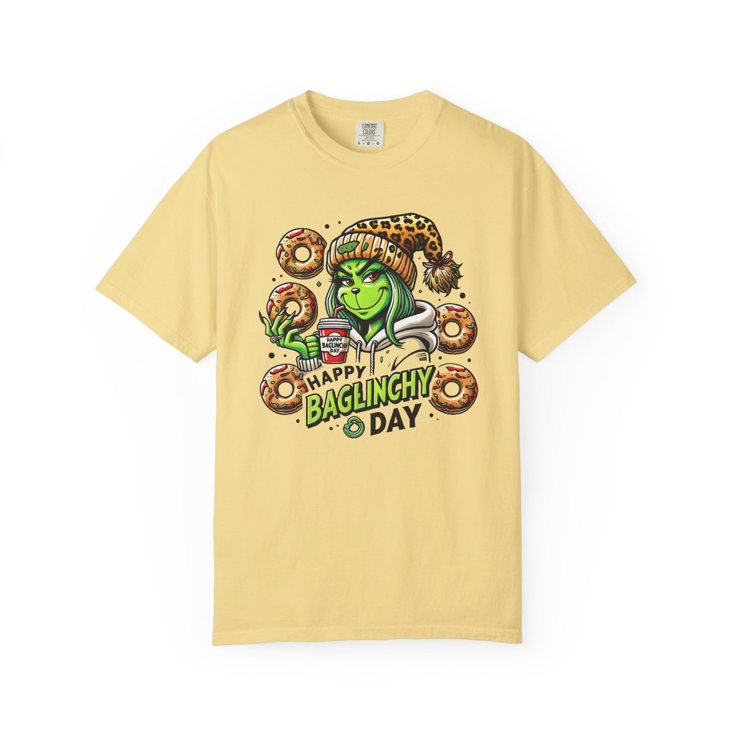 Happy Bagels Day Unisex T-Shirt with Grinchy Design