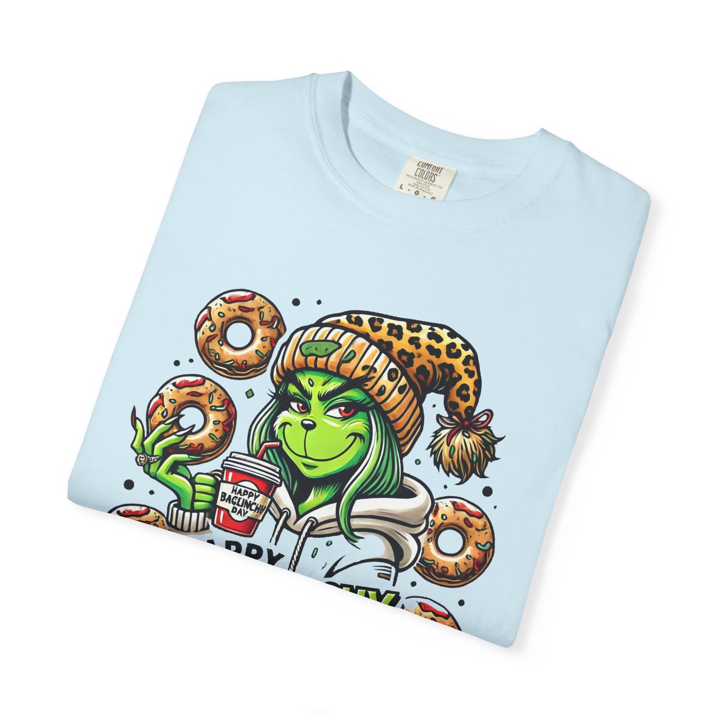 Happy Bagels Day Unisex T-Shirt with Grinchy Design