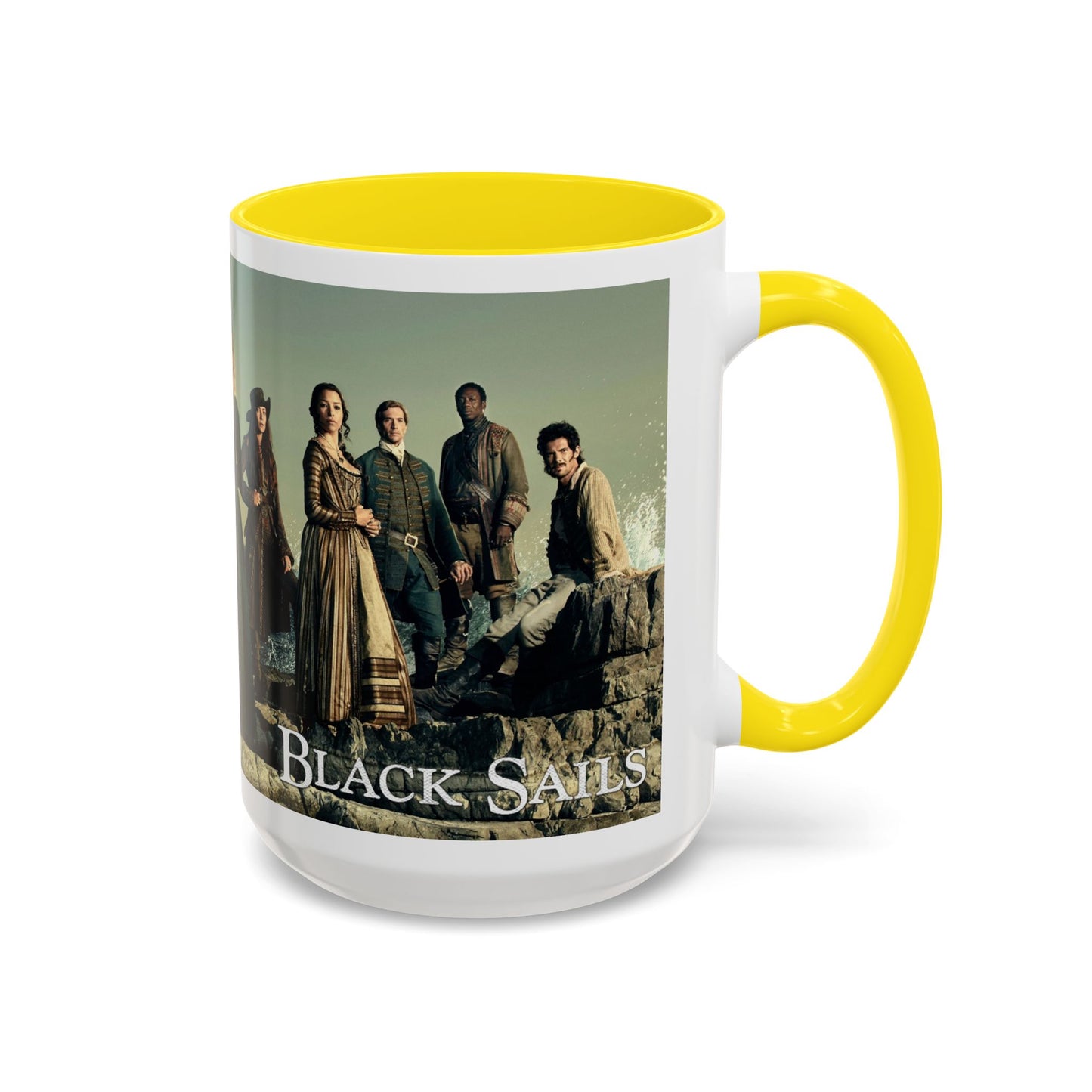 Black Sails Accent Coffee Mug - 11oz & 15oz | For Fans of Adventure & Pirates