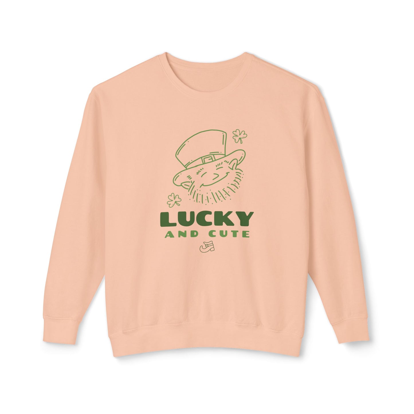 Women's Sweatshirt St. Patrick Day Stamp Lucky and Cute