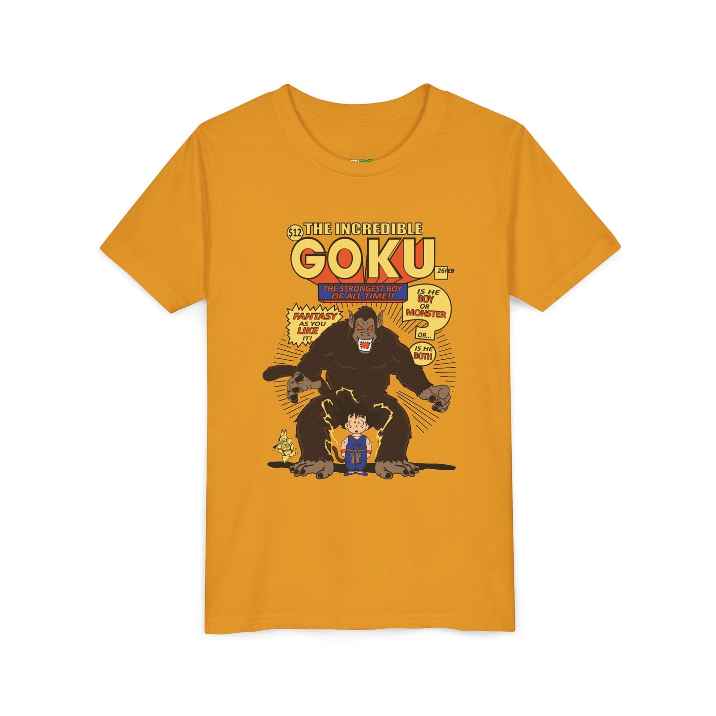 Anime Incredible Goku Youth Short Sleeve Tee – Fun Graphic T-Shirt
