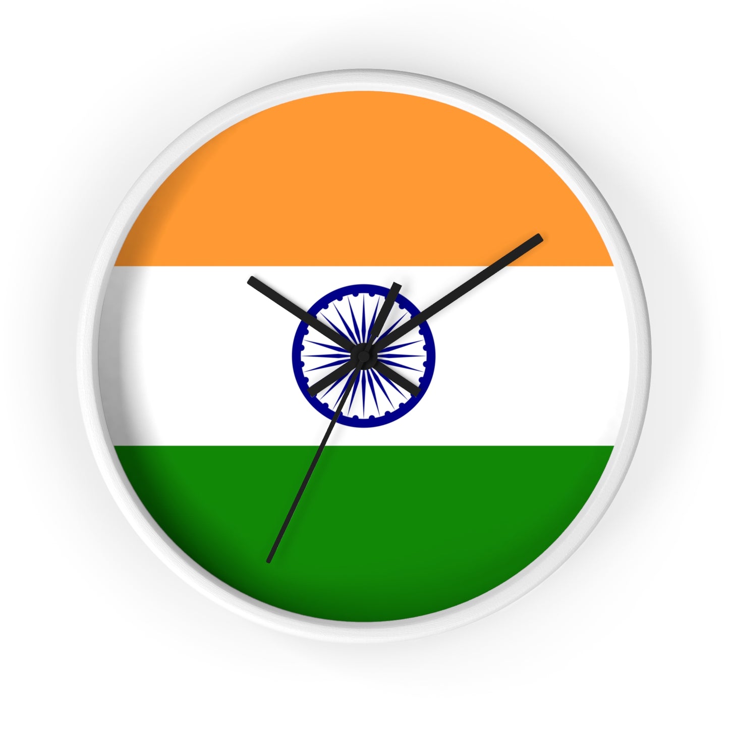 Indian Flag Wall Clock - Vibrant Home Decor for Patriotism and Celebrations
