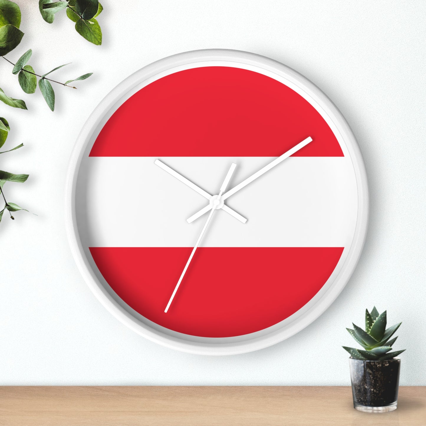 Austrian Flag Wall Clock - Unique Home Decor for Austria Lovers
