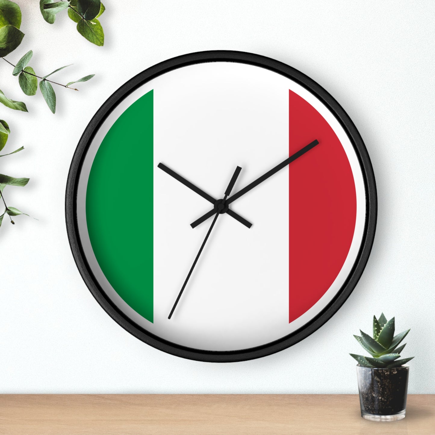 Italian Flag Wall Clock - Stylish Home Decor for Italy Lovers