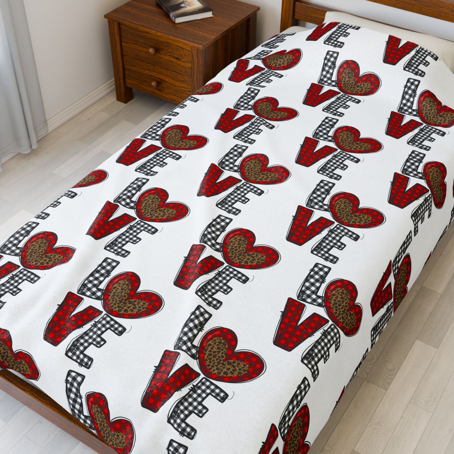 Valentine Love Plush Blanket for Comfort & Gifting