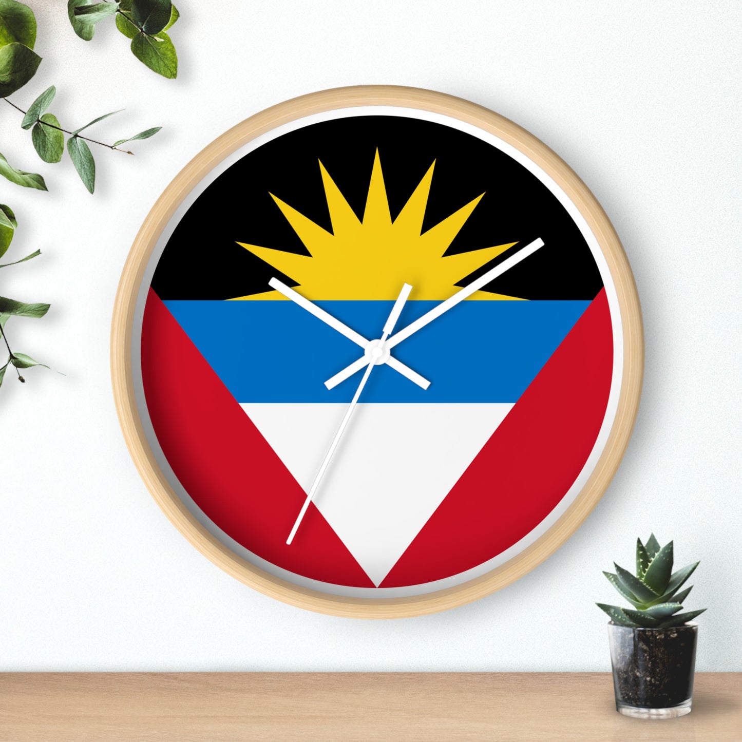 Antiguan Flag Wall Clock - Vibrant Timepiece for Home Decor