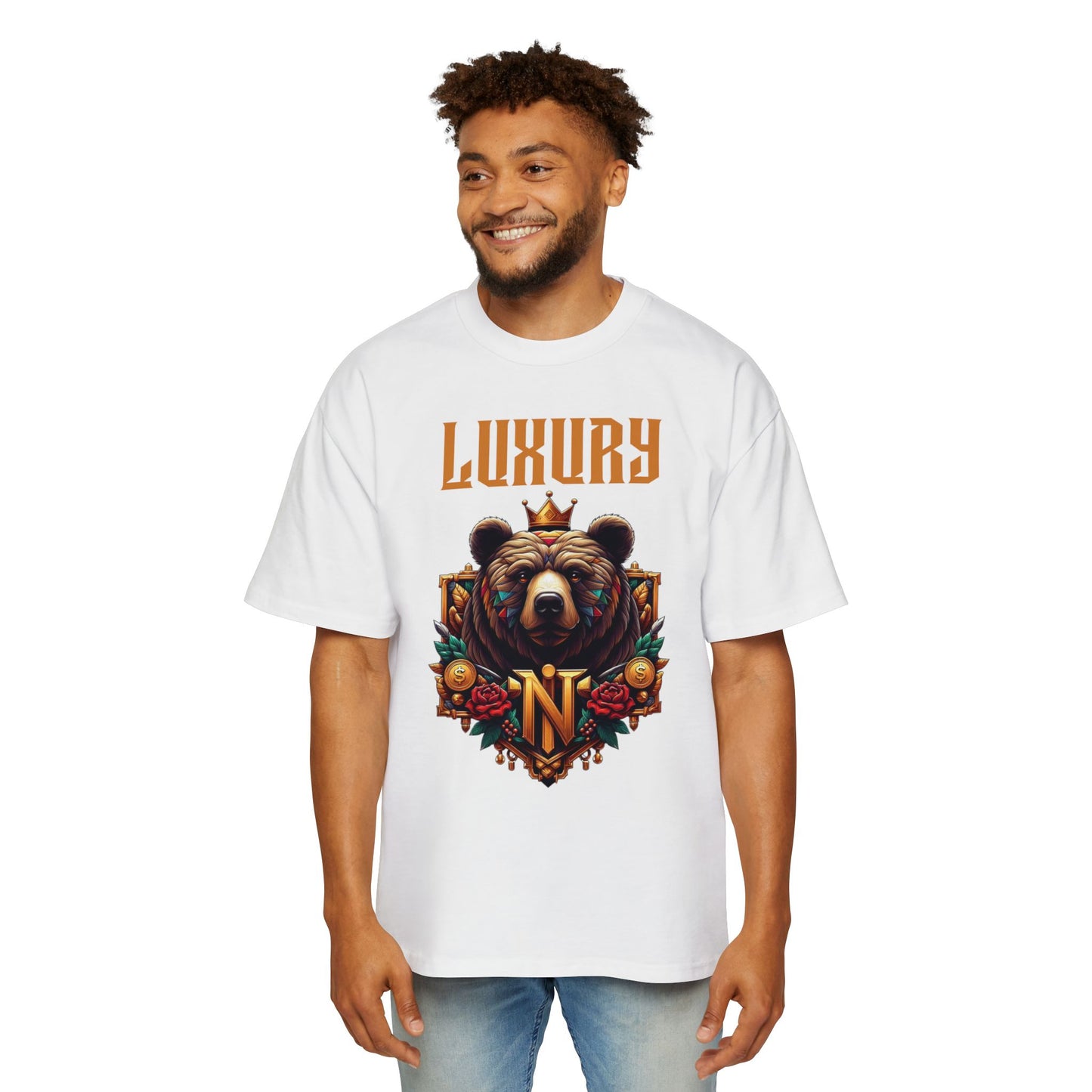 Luxury Bear Graphic Oversized Tee – Stylish Fashion for Trendsetters