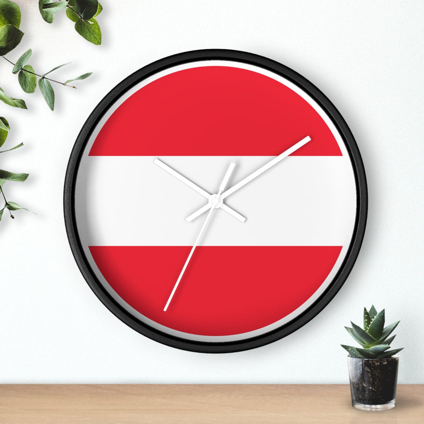 Austrian Flag Wall Clock - Unique Home Decor for Austria Lovers
