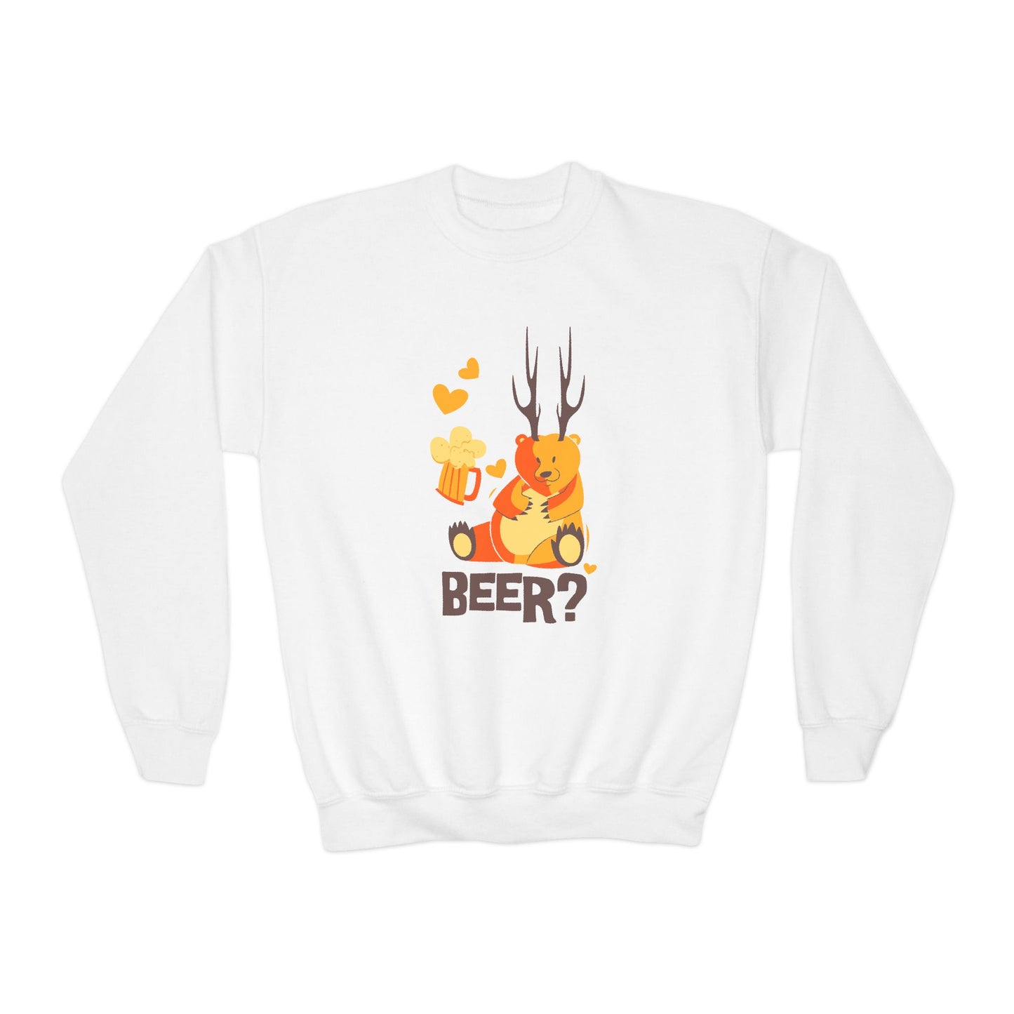 Youth Sweatshirt for Boys Fun Bear Beer – Perfect for Celebrations!