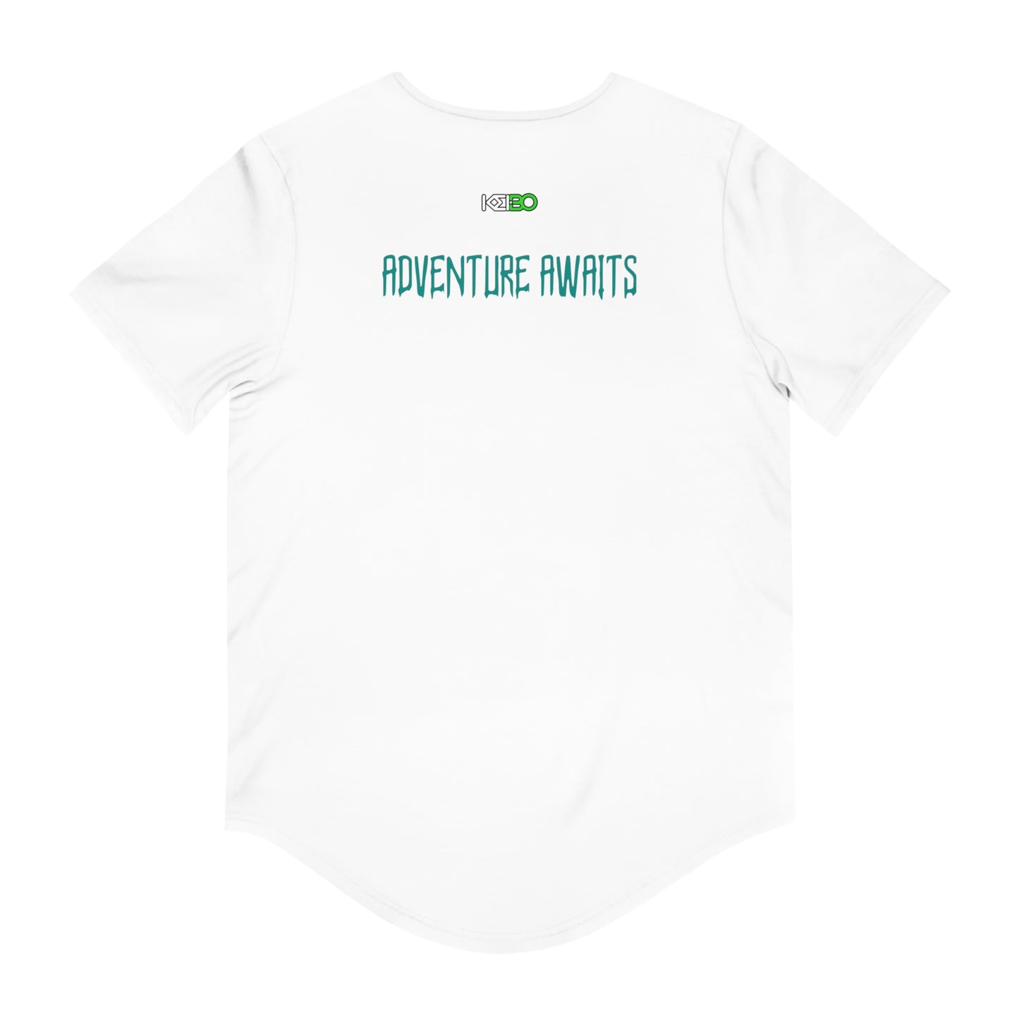 Adventure Awaits Curved Hem Men's Tee – Ideal for Outdoor Enthusiasts