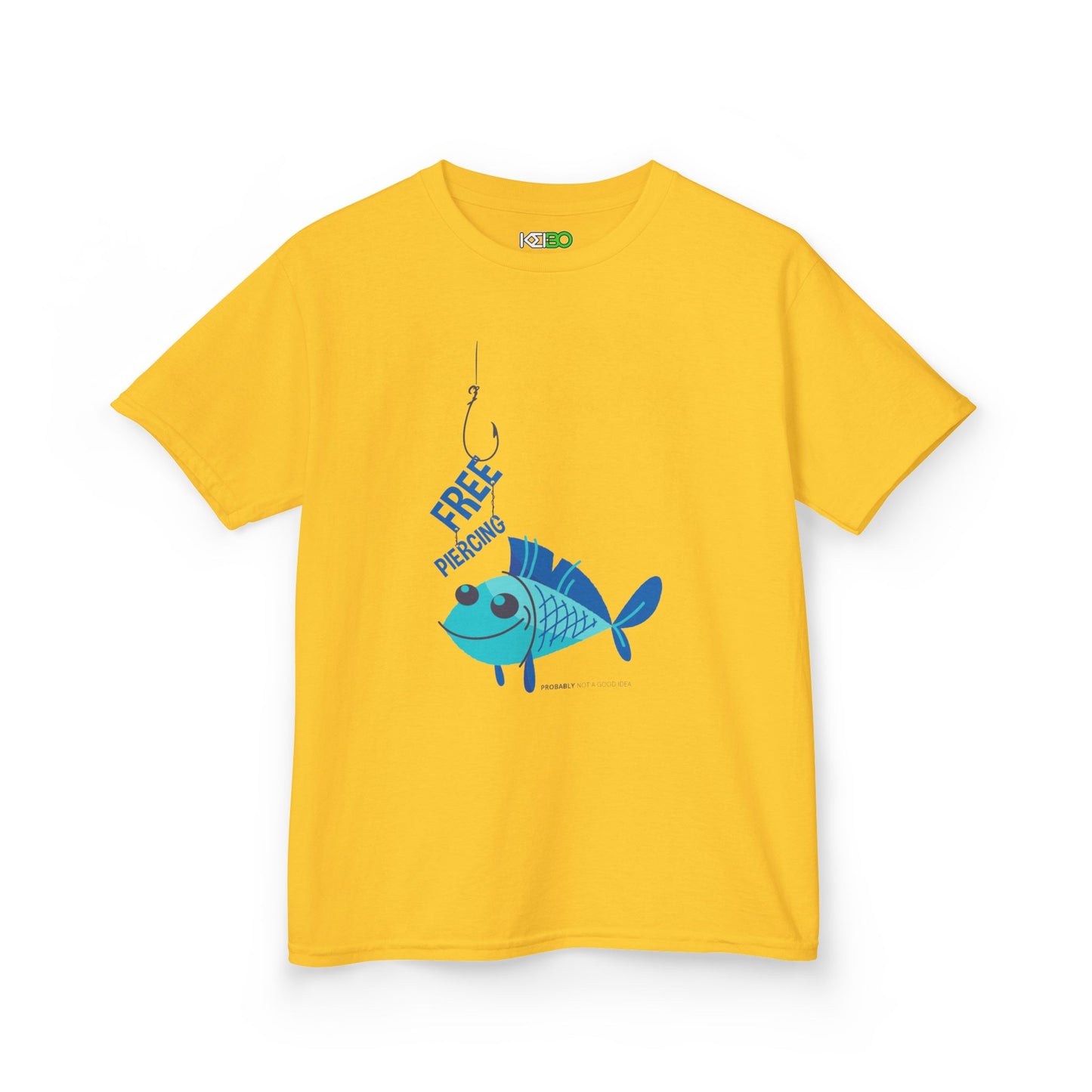 Kids Fishing Adventure T-shirt for Girls - "Free to Swim" Design