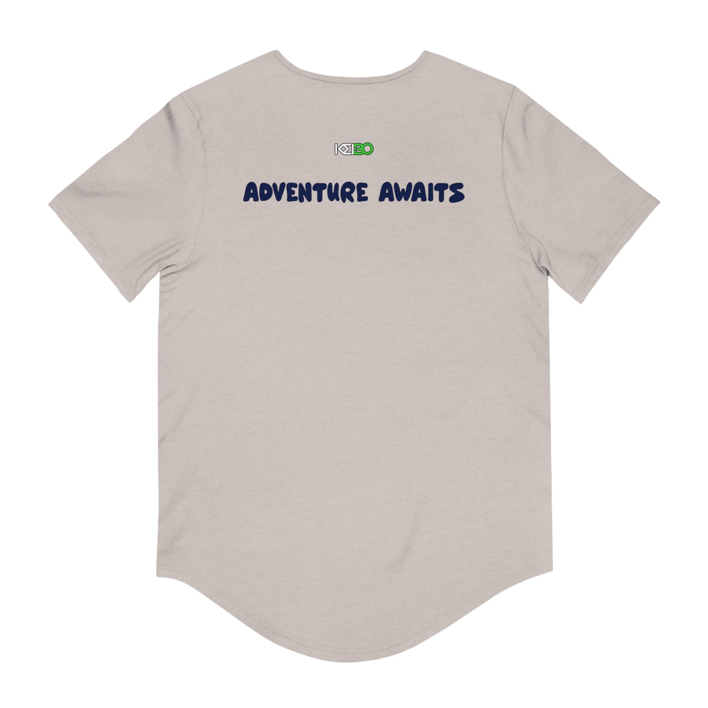 Adventure Awaits Men's Curved Hem Tee – Perfect for Outdoor Enthusiasts