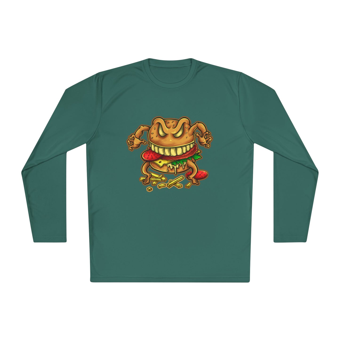 Men's Funny Burger Frog Long Sleeve Tee