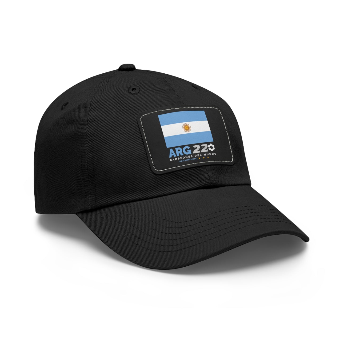 ARGENTINA Football 2022 Leather Patch Dad Hat Stylish Cap for Sports Fans