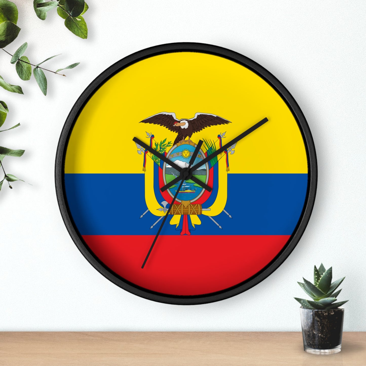 Ecuador Flag Wall Clock - Stylish Timepiece for Home & Office Décor