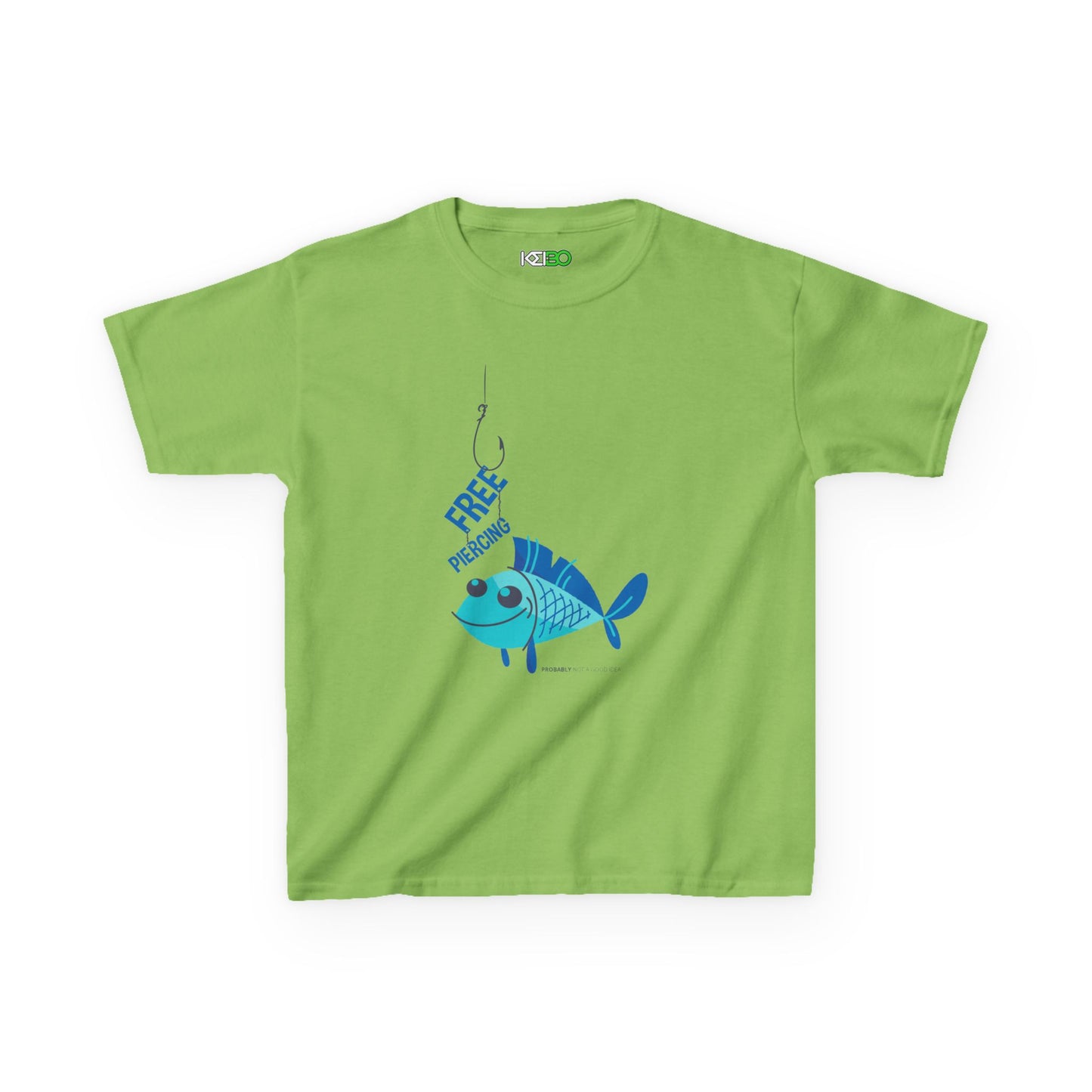 Kids Fishing Adventure T-shirt for Girls - "Free to Swim" Design